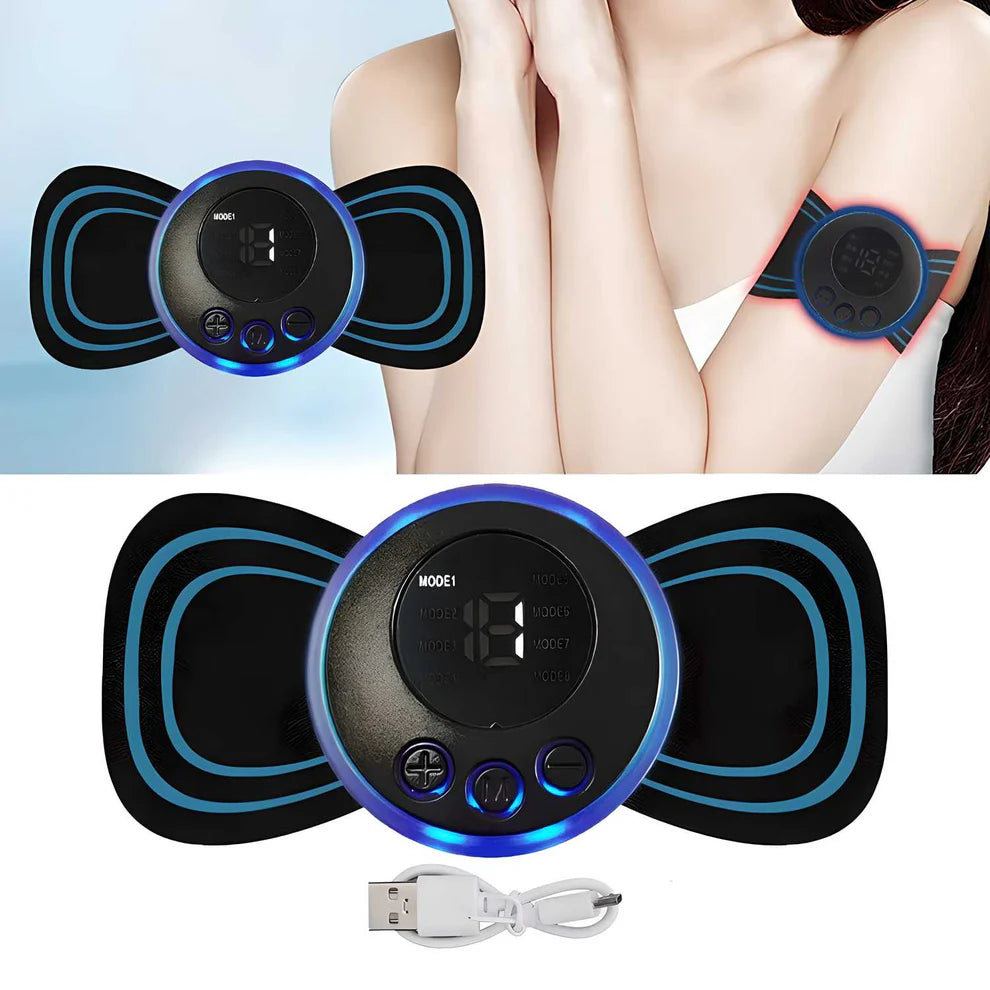 Wireless Portable Neck Massager with 8 Modes Massage Machine for Shoulder,Arms,Legs,Back Pain for Men and Women