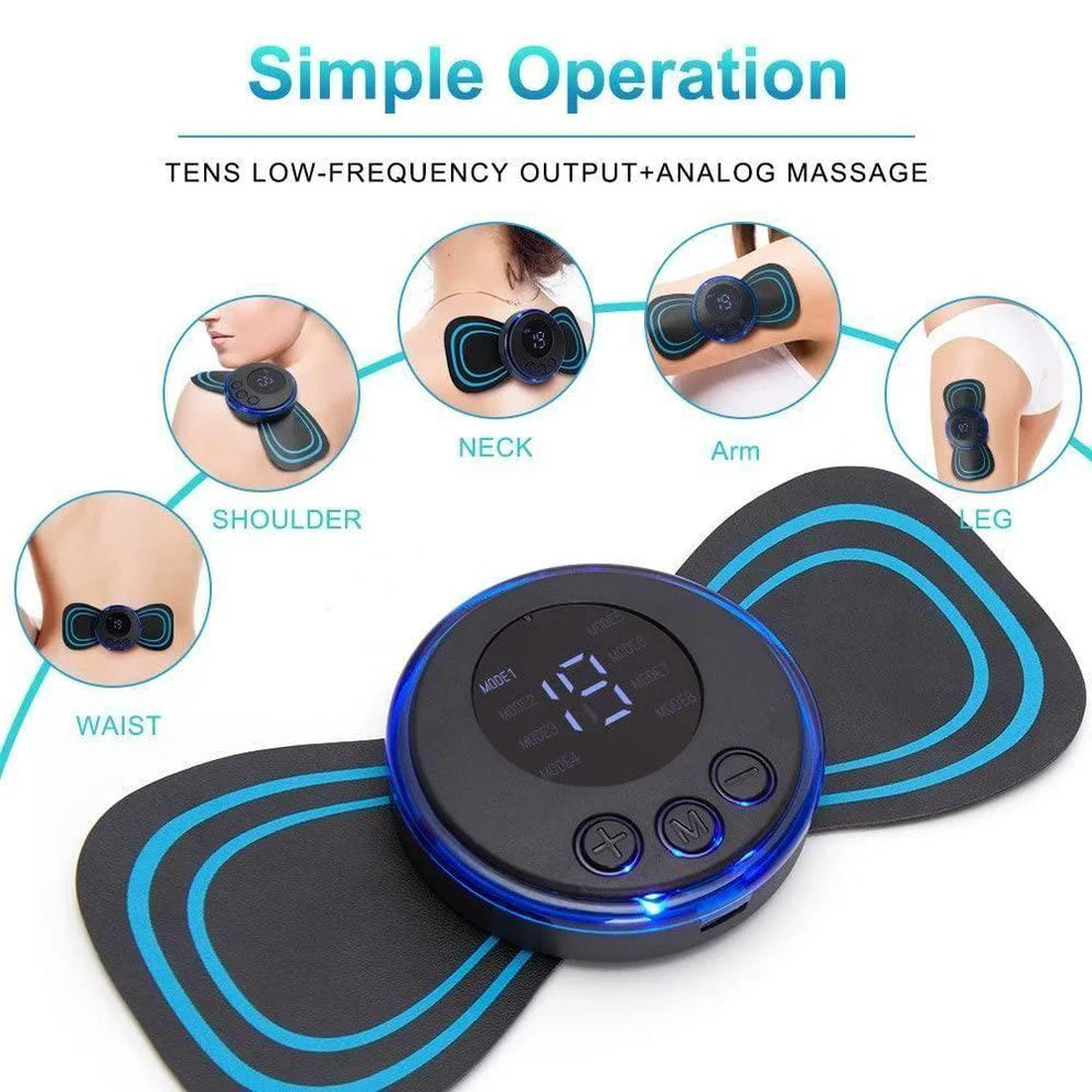 Wireless Portable Neck Massager with 8 Modes Massage Machine for Shoulder,Arms,Legs,Back Pain for Men and Women