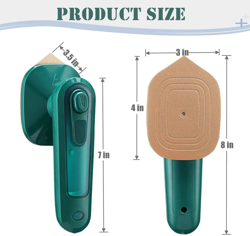 Portable Micro Steam –Handheld Green Garment Steamer for Dry & Wet Ironing, Fast-Heat, Lightweight Wrinkle Remover, Mini Ironing Machine for Home &Office