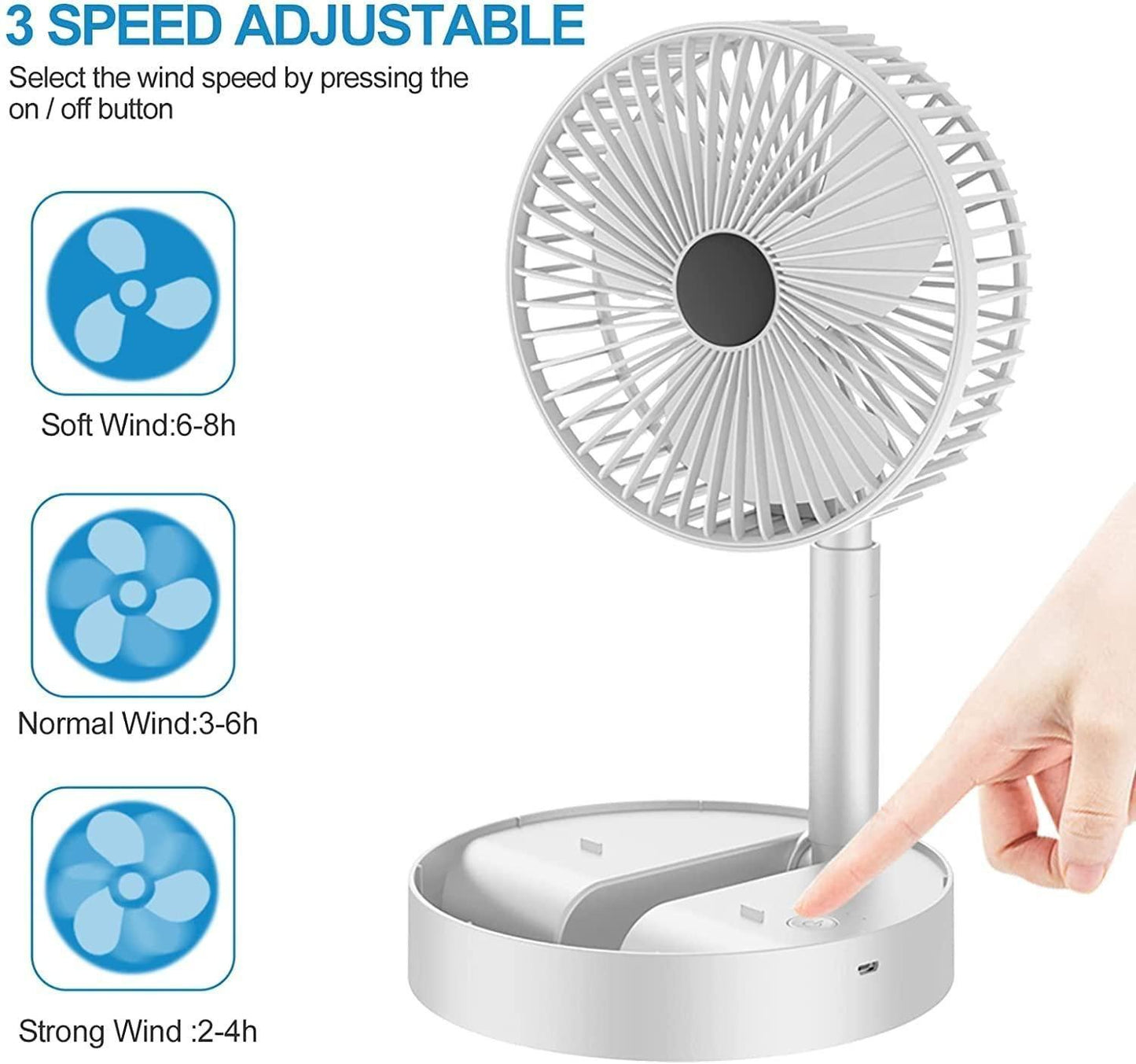 USB Mini Foldable Desk Fan {COD AVAILABLE}
