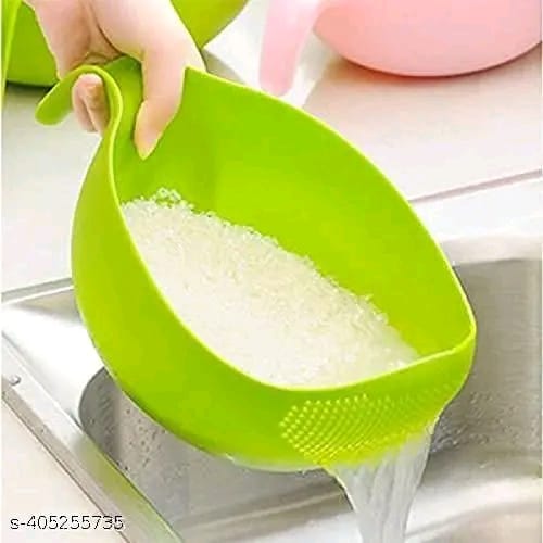 Multi-Purpose Strainer or Washer Bowl pack of 2 for Rice Fruits & Vegetable Rice Bowl , Rice Strainer , Kitchen Tools ,